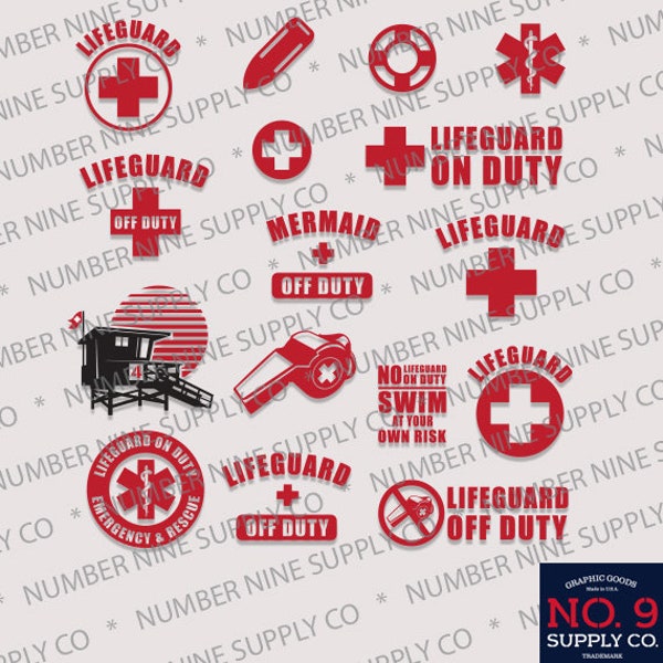 Lifeguard SVG, Bundle, Mermaid Off Duty, Lifeguard SVG, Lifeguard Off Duty, On Duty, Rescue, Medical, Lifeguard, No9GraphicSupplyCo