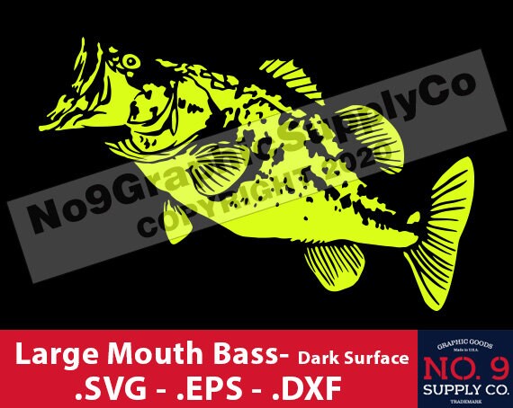 Download Large Mouth Bass Svg Bass Svg Bass Fish Svg Eps Dxf Bass Etsy