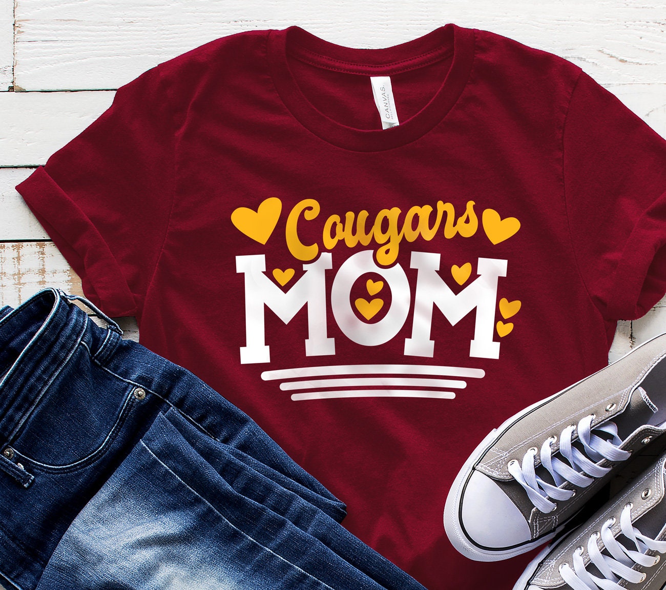 Cougars Mom SVG Cougars Mascot SVG Cougars Mom Design Cut | Etsy