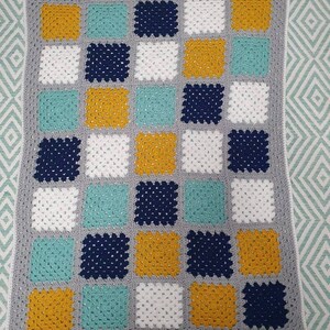 CUSTOM - Crochet Baby Blanket // Granny Square Patchwork image 6