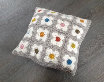 CUSTOM - Floral Crochet Cushion // Orla Kiely Inspired // Colours of your choice!