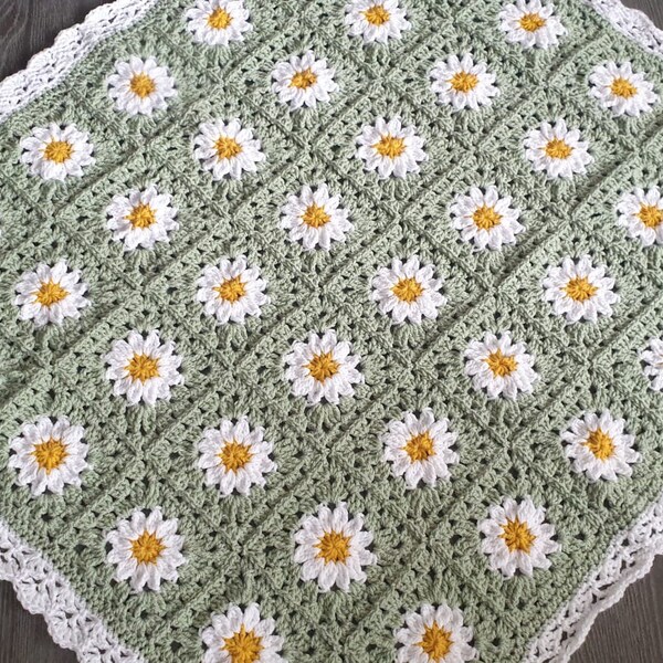 Colorful Daisy Pattern Print Blanket