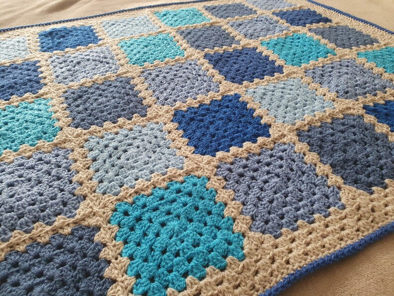 CUSTOM - Crochet Baby Blanket // Granny Square Patchwork image 8