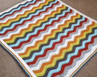 CUSTOM - Crochet Ripple Baby Blanket // Colours of your choice!