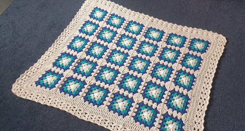 CUSTOM - Crochet Baby Blanket // Granny Square Patchwork image 2