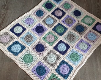 CUSTOM - Crochet Circles Baby Blanket // Colours of YOUR Choice!