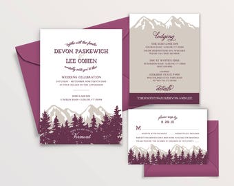 Vermont Woods Wedding Invitation Suite