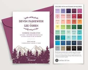 Sample: Vermont Woods Wedding Invitation Suite