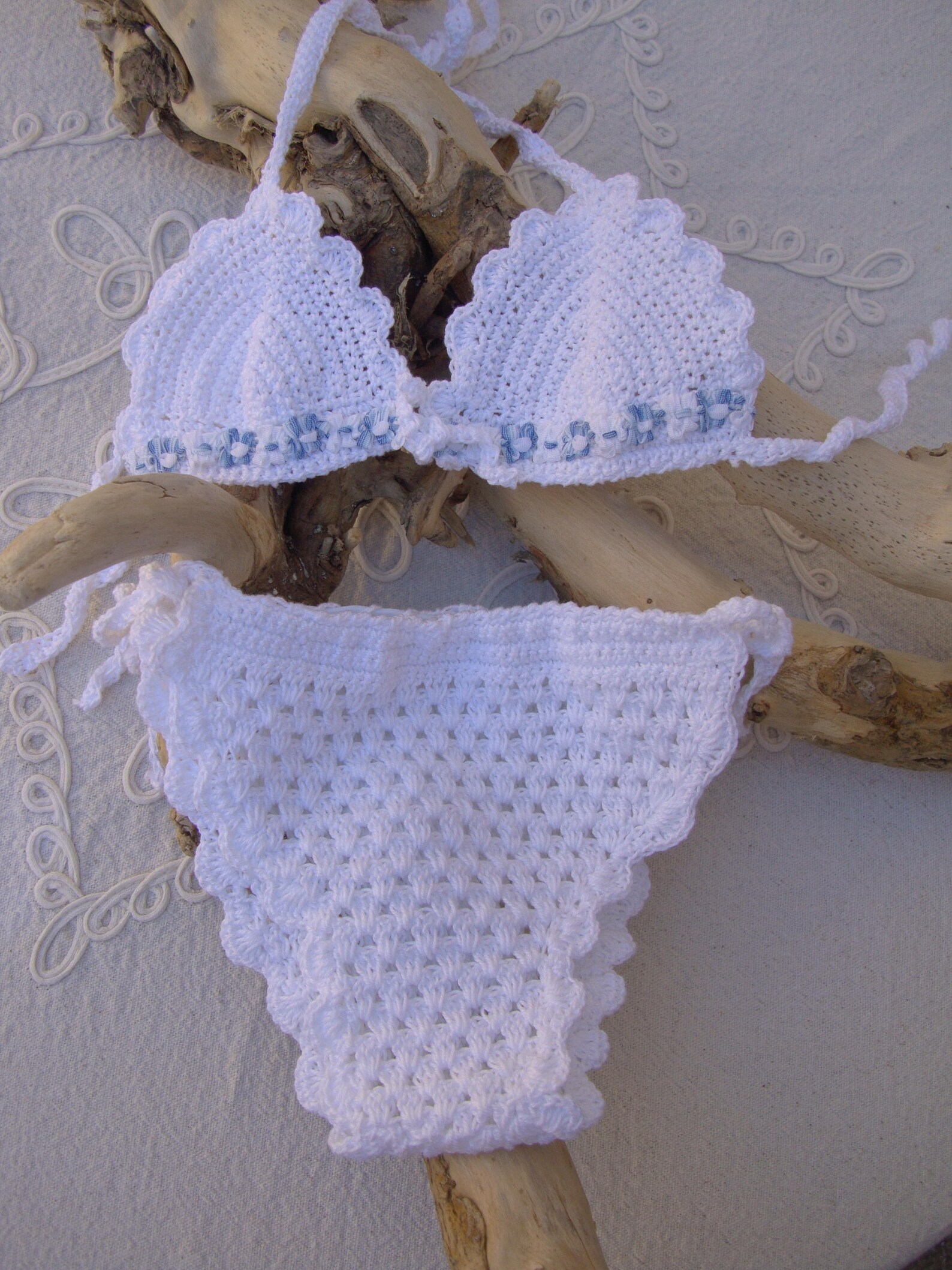 Newborn Crochet White Bikini Kids Bikini Etsy