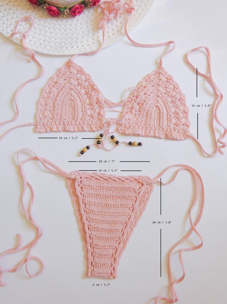 Bikini donna rosa antico Etsy Italia