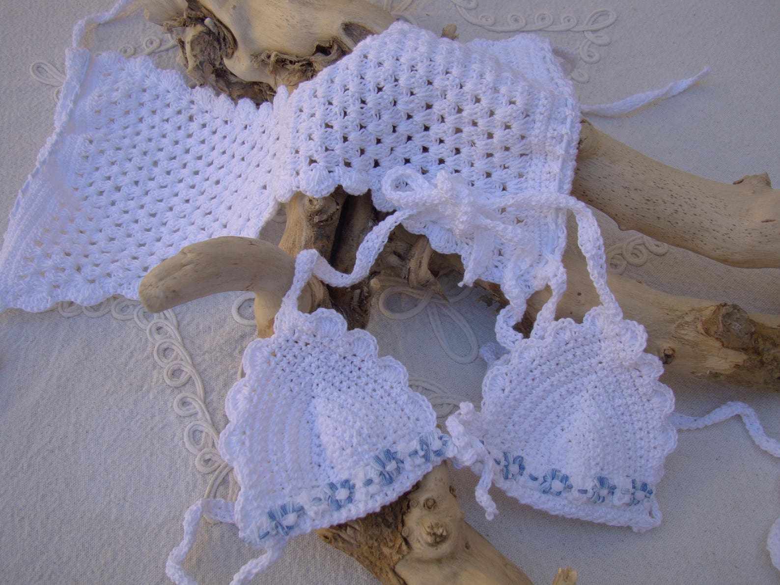 Newborn Crochet White Bikini Kids Bikini Etsy