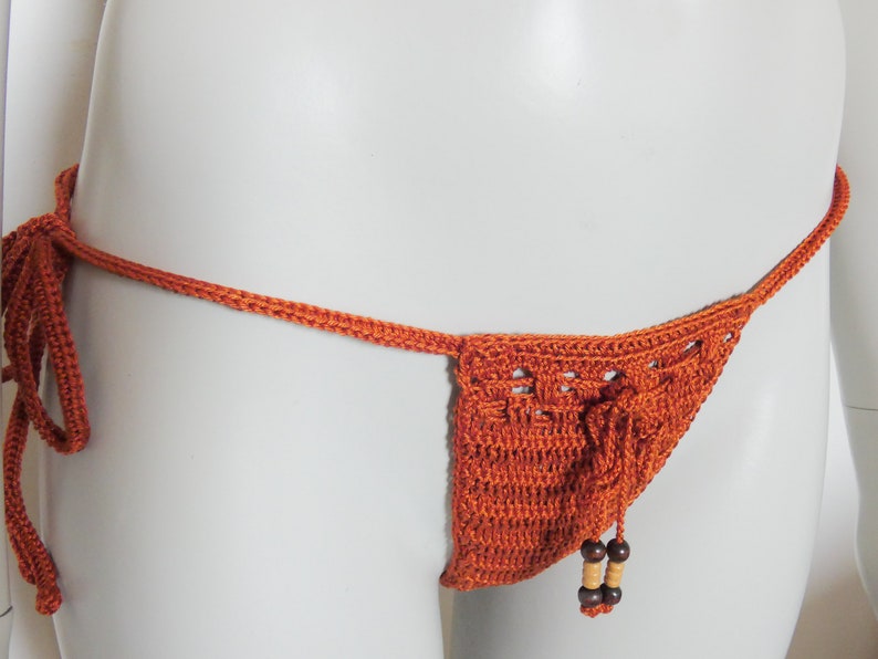 Sexy rust crochet bikini for girls | Etsy