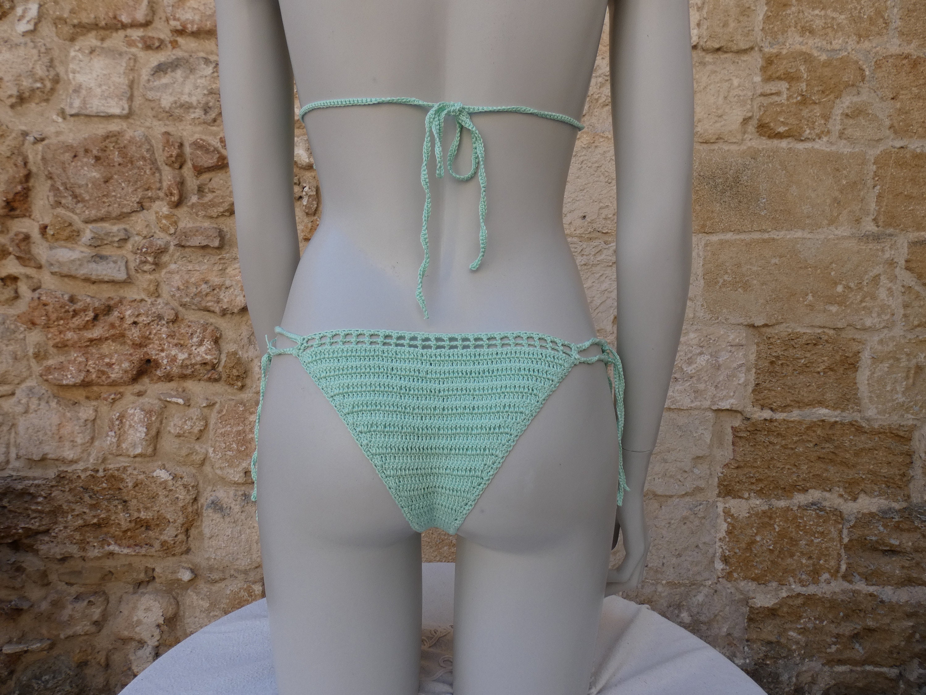 Neon Green with Crochet On The Edge Bikini main image 1