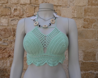 Light green crochet bikini | Crochet bikini set
