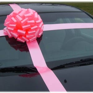 Car Bow Gift Kit Birthday Anniversary Graduation Bow Free Print Fast Shipping Pink