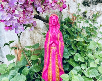 Pink Virgin Mary statue