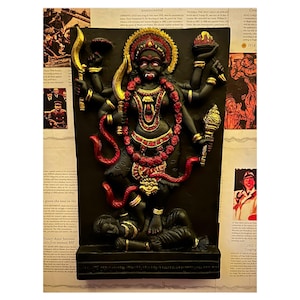 Kali Ma Goddess plaster wall shrine/ plaque