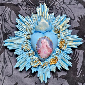 Immaculate sacred heart of Mary Milagro Ex Voto St Brigid Hildegard Of Bingen, Mary Magdalene, Our Lady, Josn of Arc