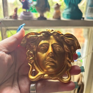 Medusa , goddess of snakes, rebirth and women,  plaster wall hanging