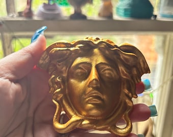 Medusa , goddess of snakes, rebirth and women,  plaster wall hanging