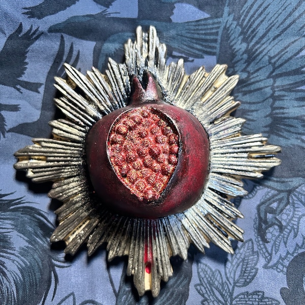 Dark Goddess Pomegranate Plaster Wall Hanging, Persephone Art