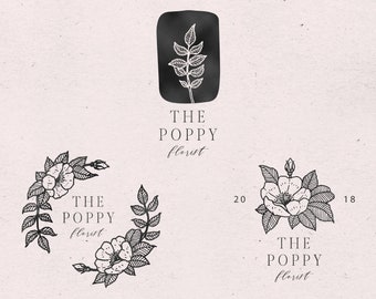 Logo tout prêt, Logo botanique, Logo floral, Logo nature, Logo petite entreprise, Logo cosmetique, Logo bio, Logo boheme, Logo minimaliste