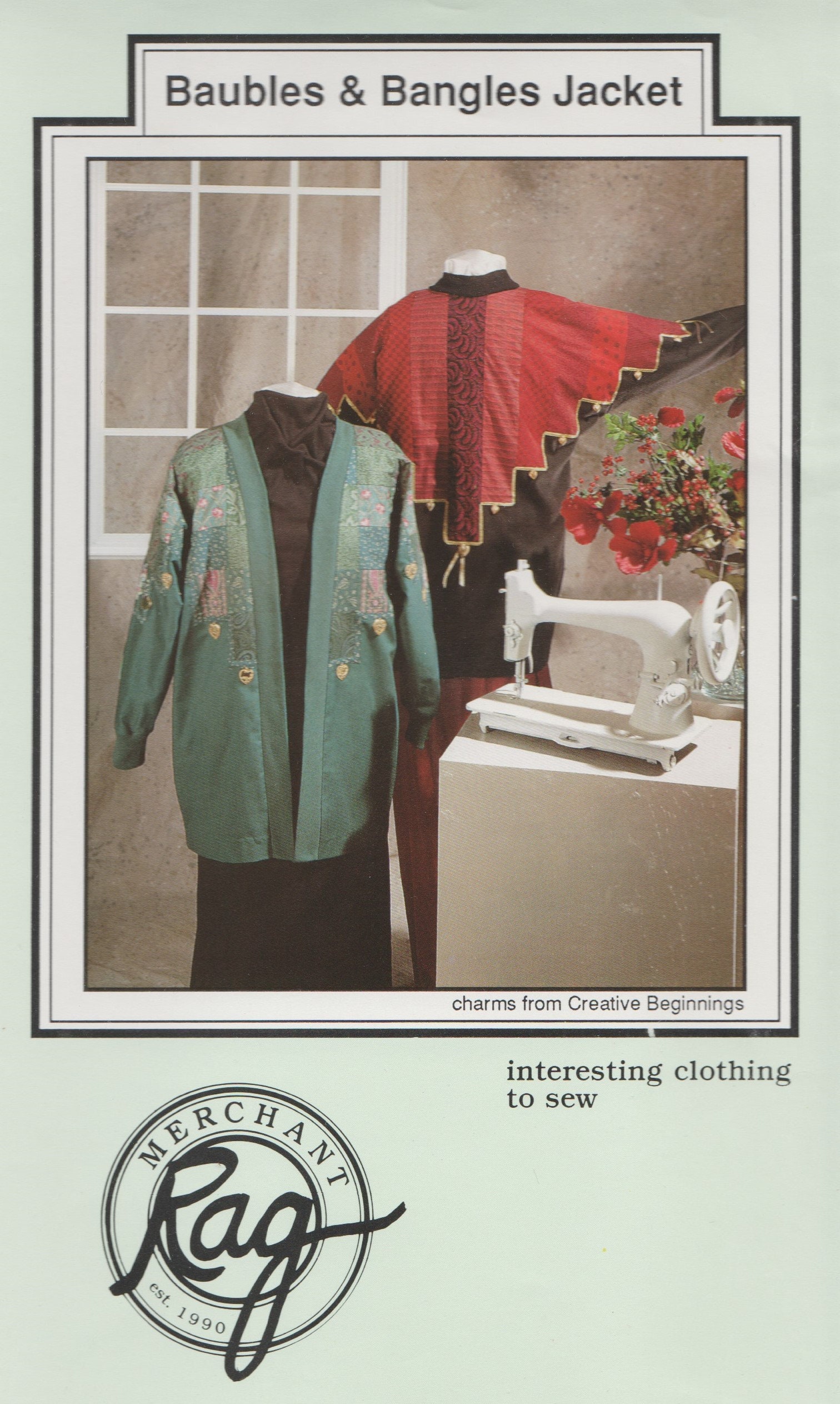 1990s Sewing Pattern for Batwing Sleeve Jacket Baubles & Bangles Jacket ...