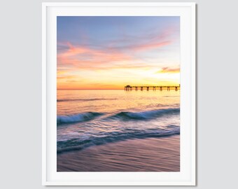 Soft Sunset at the Pier ~ Okaloosa Island, Destin Florida Photography Print -- Emerald Coast Photos