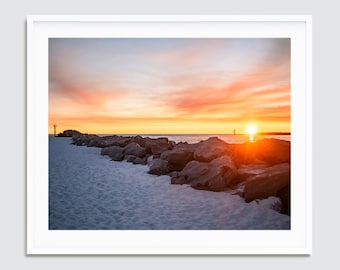 East Jetties Sunset ~ Destin, Miramar Beach, Florida Photography Print -- Emerald Coast Photos