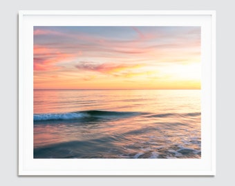 Soft Sunset Waves ~ Destin, Miramar Beach, Florida Photography Print -- Emerald Coast Photos