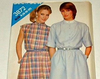 Butterick See sew pattern # 3872 size A 8-10-112 1980 S