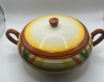 Vernonware  homespun covered casserole