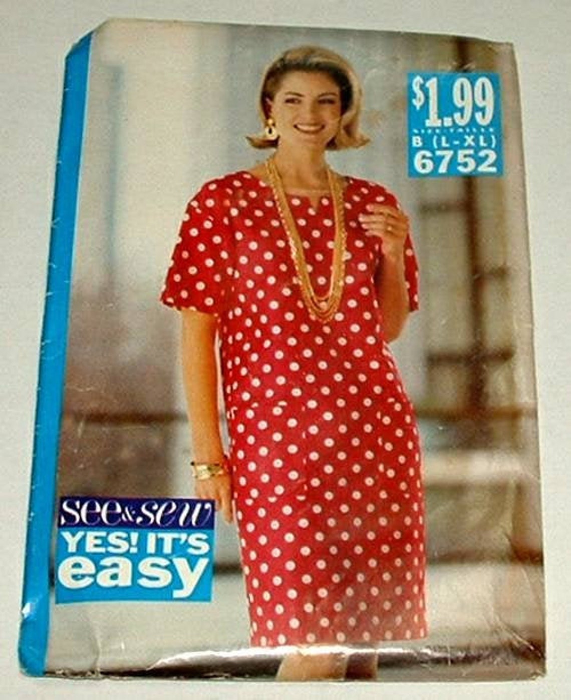 Butterick See Sew Sewing Pattern 6752 Size B L Xl 1980 S Etsy
