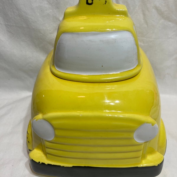 McCoy yellow bus cookie jar cold paint