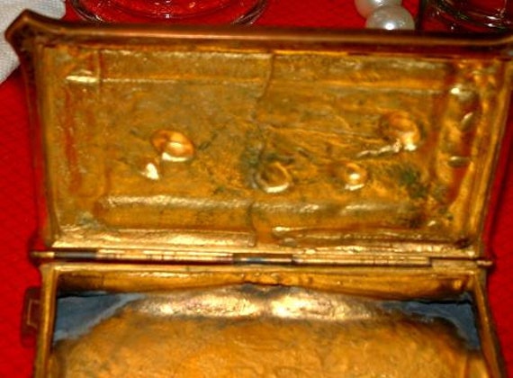 Grand Gilded Victorian Hat pin box casket jewelry… - image 5