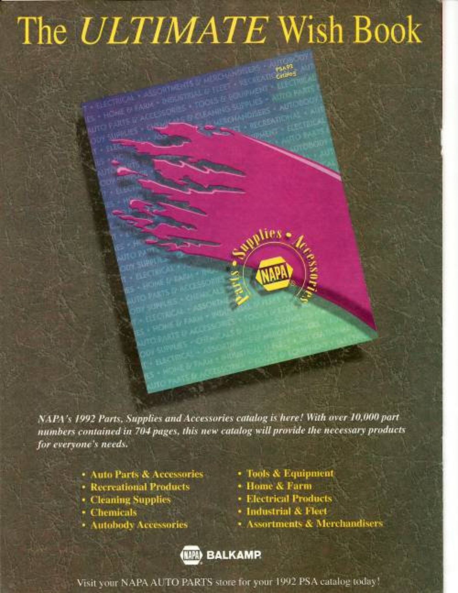 Pin in up Girl Art Parts Pup Fisher Auto Parts Catalog Mar 1992 NAPA