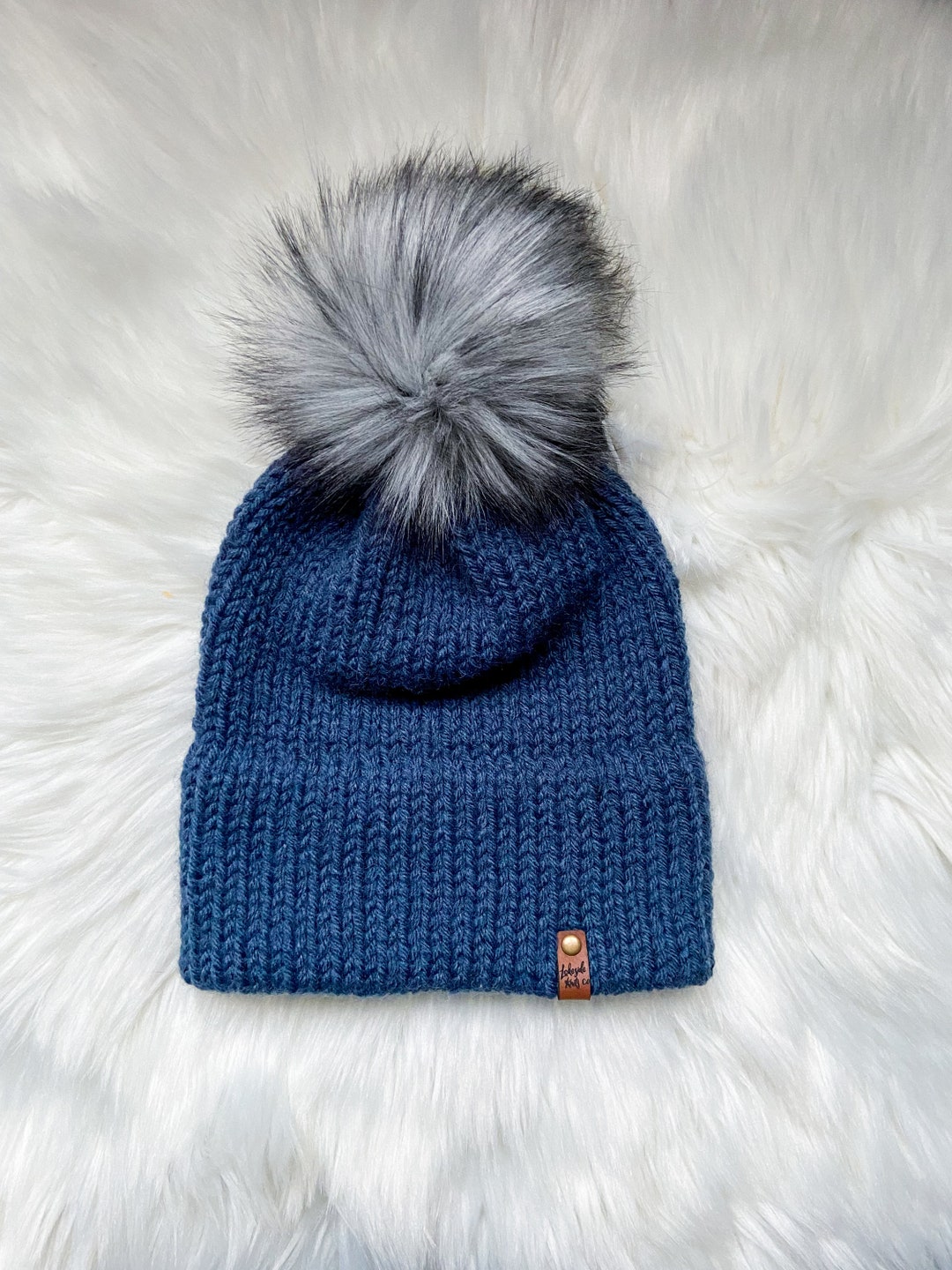 READY TO SHIP Womens Knit Winter Toque Riverside Blue Etsy