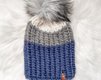 READY TO SHIP - Womens Knit Winter Toque - 100% Merino Wool