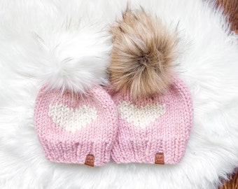 Valentines Day Gifts for Kids-  Winter Knit Hat for kids and baby