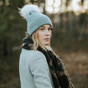 Cappello lavorato a maglia invernale da donna, cappello lavorato a maglia invernale da donna, berretto a doppia tesa, idea regalo per la festa della mamma, regalo per la mamma