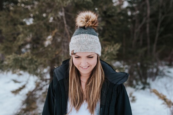 Womens Winter Hat Double Brim Toque Womens Winter Knit Hat