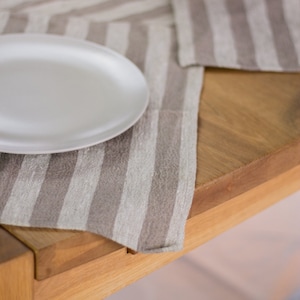 Linen napkins, set of 4 rustic linen napkins, pure linen napkins, linen cloth napkins, soft linen napkins, stripe linen napkins