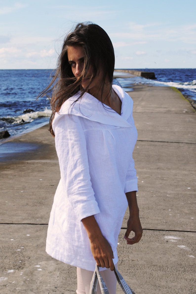 Linen tunic with hood linen tunic dress linen tunic with sleeves oversized tunic,linen tunic with hood plus size tunic