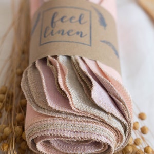 Linen zero waste towels, 2-ply ***7”x 10” paperless linen towels, reusable cloth towels, Zero waste