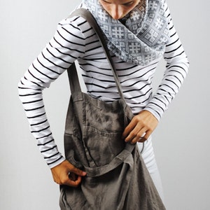 Handmade Heavyweight Linen Tote Bag: Eco-Friendly Shopping Bag