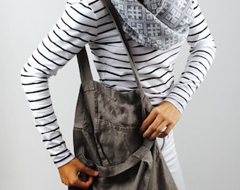 Handmade Heavyweight Linen Tote Bag: Eco-Friendly Shopping Bag