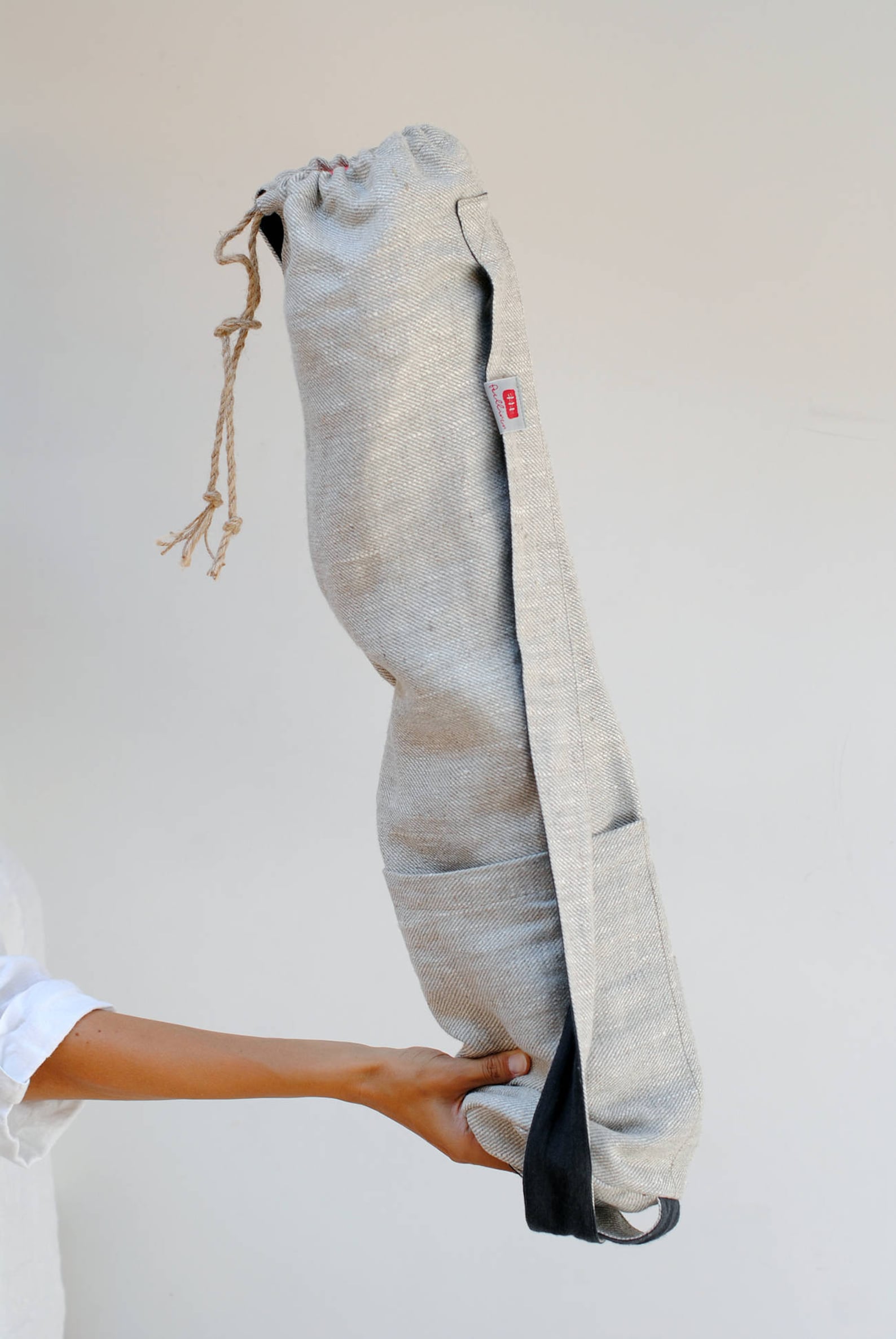Linen Yoga Mat Bag Linen Yoga Bag With Pockets Etsy