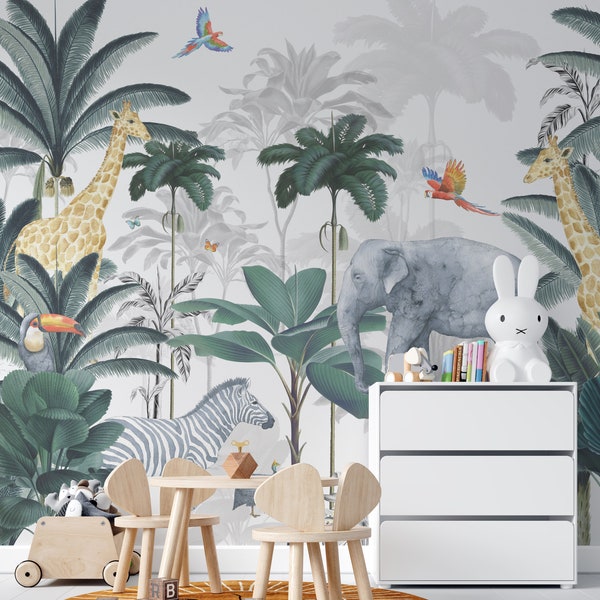 Jungle Animal Wallpaper Mural