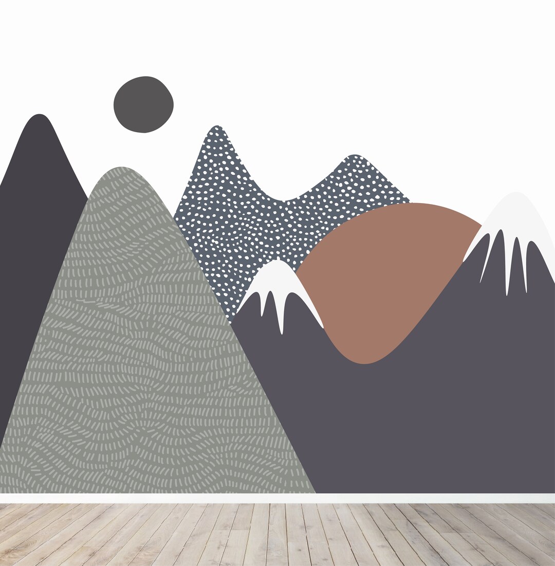 Custom Mountain Nursery Wallpaper Mural H239CM X W269CM - Etsy