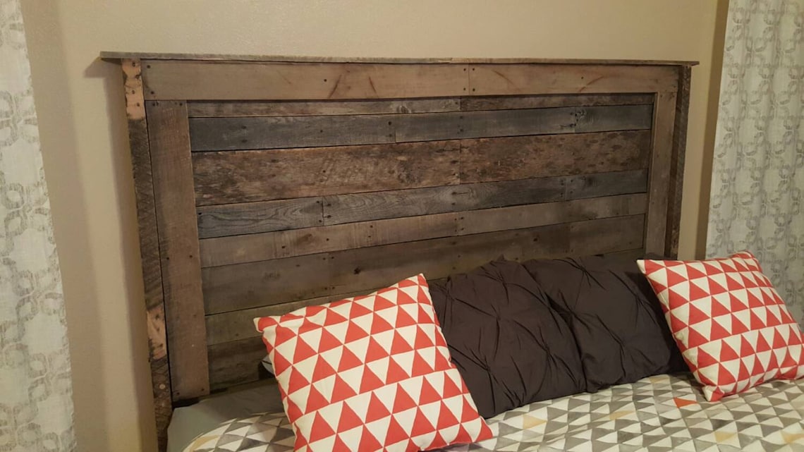 Reclaimed Pallet Headboard Etsy